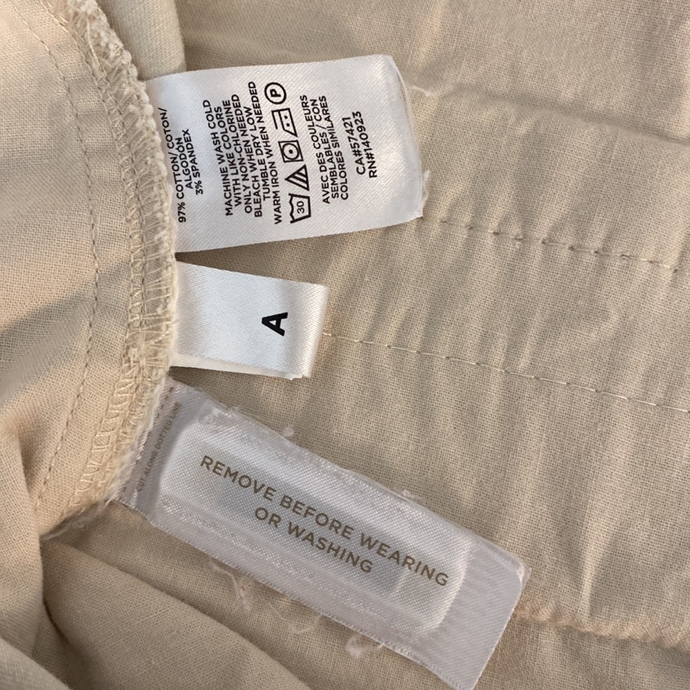 Loft 4” “The Washed Twill Short” in Khaki - Size 14 - Picture 7 of 12
